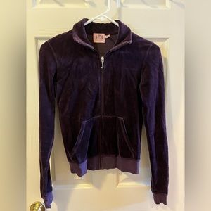 Juicy zip up…velour…small…dark purple